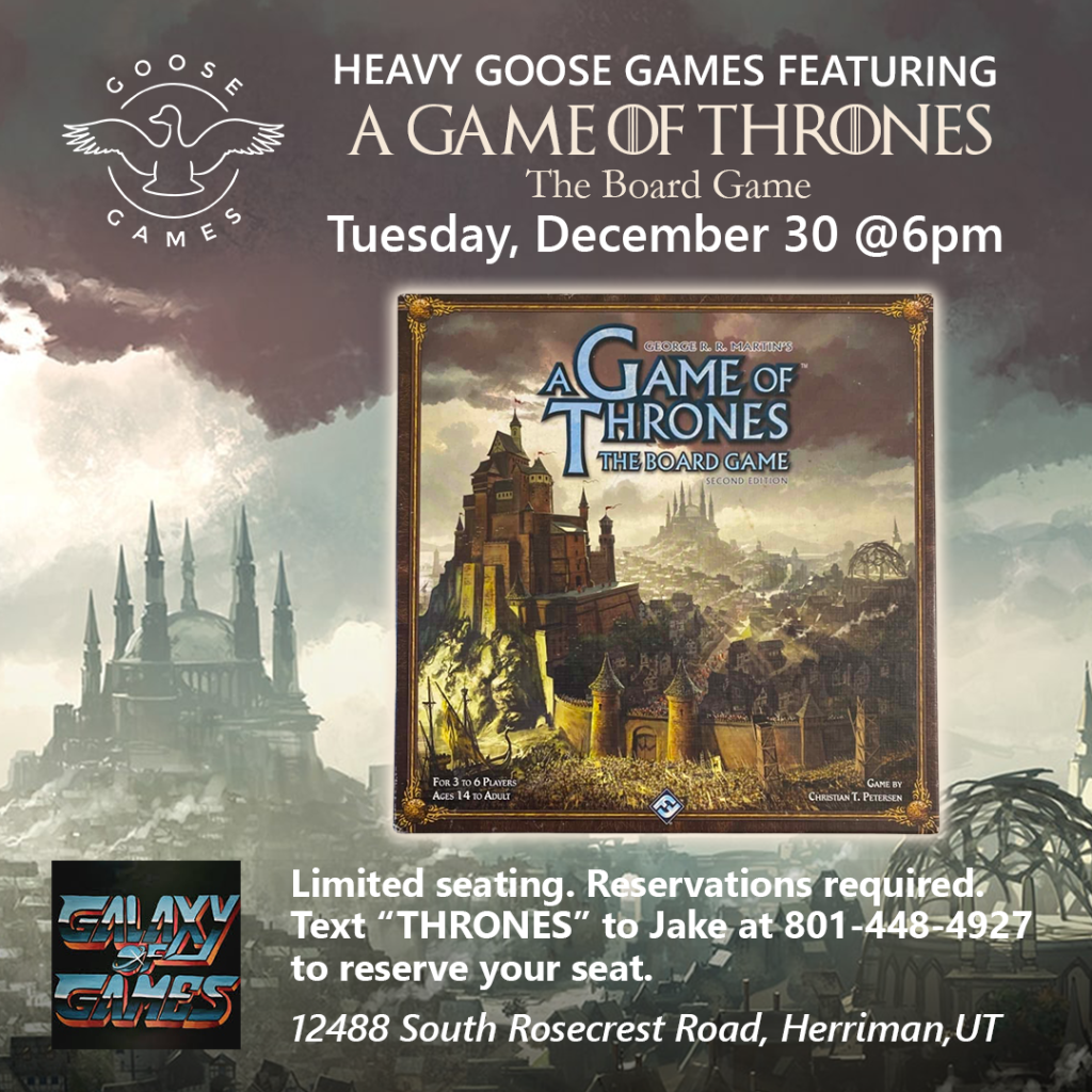 A Game of Thrones Heave Goose Games Event